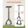 VEVOR Lawn Aerator, 9.2 in Manual Core Aerator Tool with 15 Iron Spikes, Long Handle & Wide Plate, Heavy Duty Grass Aeration Tool, Yard Aerators for Compacted Hardened Soil Lawn Aeration