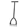 VEVOR Lawn Aerator, 9.2 in Manual Core Aerator Tool with 15 Iron Spikes, Long Handle & Wide Plate, Heavy Duty Grass Aeration Tool, Yard Aerators for Compacted Hardened Soil Lawn Aeration