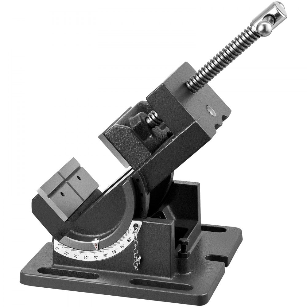 VEVOR Tilting Vise, 4.25 Inch Jaw Width, Portable Drill Press Bench Vise, 0–90° Adjustable Tilt, Durable Cast Iron Construction, Workbench Vice for Woodworking, for Benchtops and Drill Presses, Black
