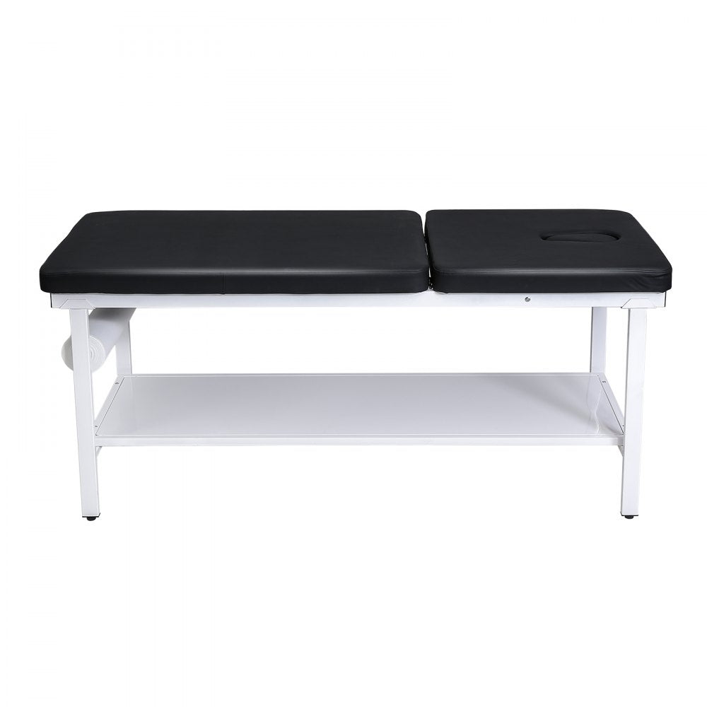 VEVOR Medical Exam Table, 500LBS Loading Medical Examination Bed with 0°–40° Adjustable Backrest, Physical Therapy Exam Table with Storage Shelf & Paper Roll Dispenser for Hospital Clinic Rehab Center