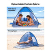 VEVOR Beach Tent Sun Shelter for 2 Person, UPF 50+ Protection, Portable Sun Shade Canopy with Carrying Bag & Sand Pockets, Lightweight and Easy Setup Beach Umbrella for Camping Fishing Outdoor Picnic
