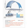 VEVOR Beach Tent Sun Shelter for 4 Person, UPF 50+ Protection, Portable Sun Shade Canopy with Carrying Bag & Ground Stakes, Lightweight and Easy Setup Beach Umbrella for Camping Fishing Outdoor Picnic