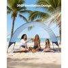 VEVOR Beach Tent Sun Shelter for 3 Person, UPF 50+ Protection, Portable Sun Shade Canopy with Carrying Bag & Ground Stakes, Lightweight and Easy Setup Beach Umbrella for Camping Fishing Outdoor Picnic