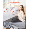 VEVOR Grounding Sheets, King Size, 95% Cotton + 5% Pure Silver Fiber, Earth Grounded Fitted Bed Sheets, with Grounding Cord & Tester, for Improved Sleep & Wellness (Gray, King - 78 x 80 x 13 in)