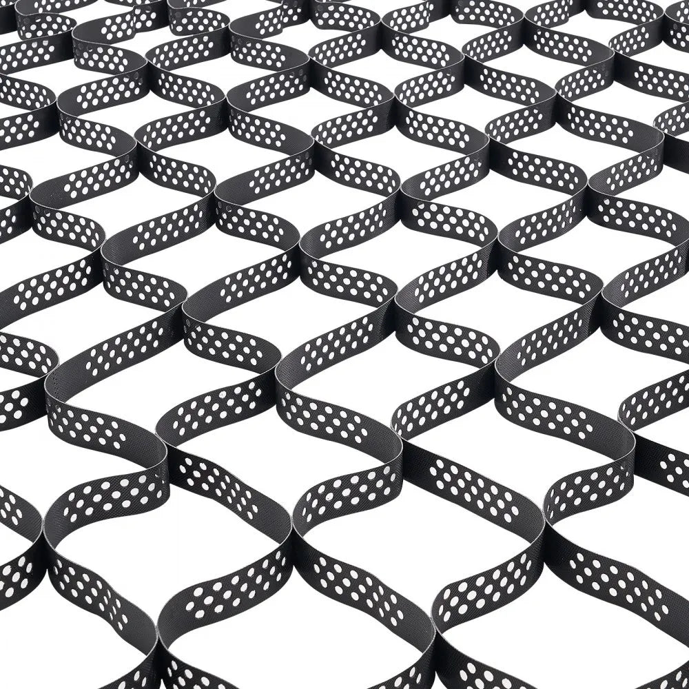 VEVOR Gravel Grid, 2 Inch Depth, 16.4 x 6.5 FT / 5000 x 1980 mm, 1880 LBS Per Sq ft Grass Ground Retainer, Permeable Geo Grids Driveway Stabilization, for Garden, Patio, Walkway, RV Parking Slopes