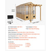 VEVOR Wooden Greenhouse 6'x12' Fir Wood Walk-In Greenhouse Kit with Pergola, for Outdoor Garden Backyard, Heavy Duty Green House with Polycarbonate Panels, Foldable Shelves, Tool Rails & Lockable Door