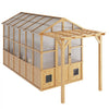 VEVOR Wooden Greenhouse 6'x12' Fir Wood Walk-In Greenhouse Kit with Pergola, for Outdoor Garden Backyard, Heavy Duty Green House with Polycarbonate Panels, Foldable Shelves, Tool Rails & Lockable Door