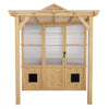 VEVOR Wooden Greenhouse 6'x12' Fir Wood Walk-In Greenhouse Kit with Pergola, for Outdoor Garden Backyard, Heavy Duty Green House with Polycarbonate Panels, Foldable Shelves, Tool Rails & Lockable Door