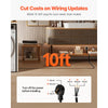 VEVOR 10 ft Dryer Power Cord, 3-Prong NEMA 10-30P Appliance Dryer Cord with Eyelet Connectors, 125V/250V, SDRT 10AWG/3C, 30A, Pure Copper Wire Cable with PVC Cable Tie, Ideal for Indoor & Outdoor Use