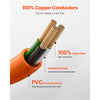 VEVOR 50 ft Dryer Extension Cord, 3-Prong NEMA 10-30P to 10-30R Dryer Cord, 125V/250V STW 10AWG/3C, 30A, Pure Copper Wire Cable with Black Non-woven Bag and PVC Cable Tie, Ideal for Indoor & Outdoor
