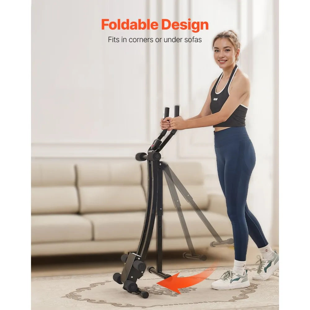 VEVOR AB Workout Machine, Ab Workout Equipment at Home Gym, Core & Abdominal Trainers for Women, 440 lbs Weight Capacity Strength Training Ab Cruncher, Foldable Adjustable Fitness Exerciser