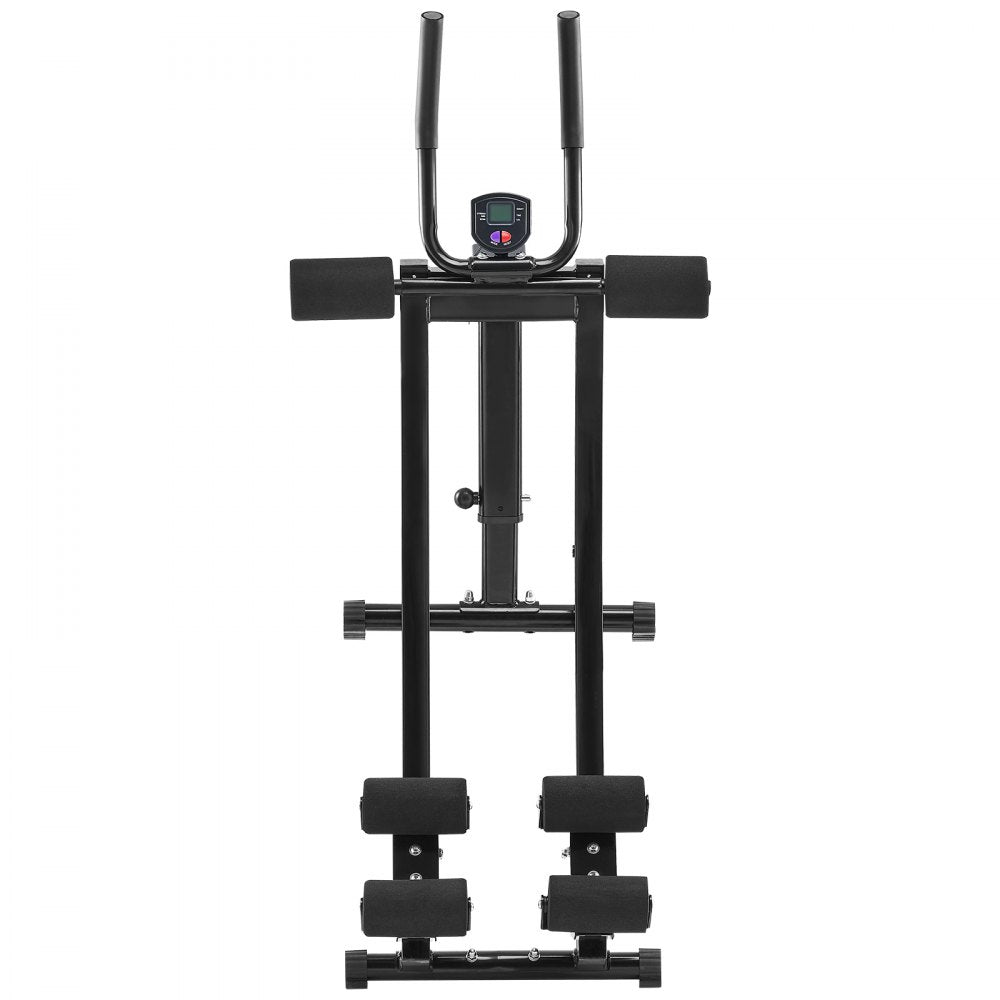 VEVOR AB Workout Machine, Dual-track Ab Workout Equipment at Home Gym, Core & Abdominal Trainers for Women, 440 lbs Weight Capacity Strength Training Ab Cruncher, Foldable Adjustable Fitness Exerciser