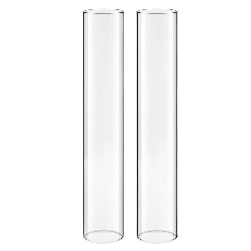 VEVOR Hurricane Glass Cylinders Set of 24, Φ2.56 x 13.78 in Tall Clear Glass Candle Covers, High Borosilicate Glass Sleeves for Pillar Candles, Wedding Centerpieces, Home Decor, Party, Wind Protection