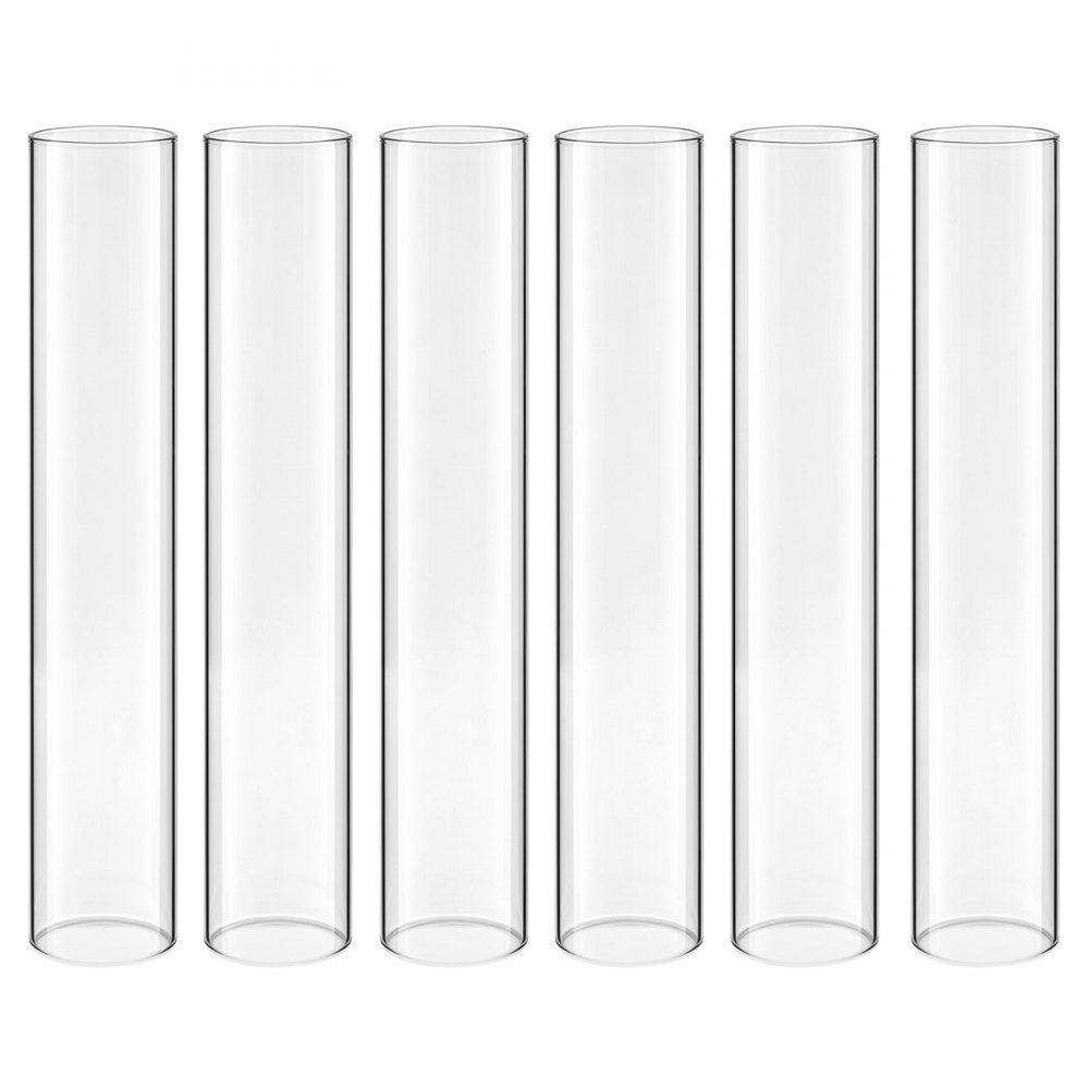 VEVOR Hurricane Glass Cylinders Set of 24, Φ2.56 x 13.78 in Tall Clear Glass Candle Covers, High Borosilicate Glass Sleeves for Pillar Candles, Wedding Centerpieces, Home Decor, Party, Wind Protection