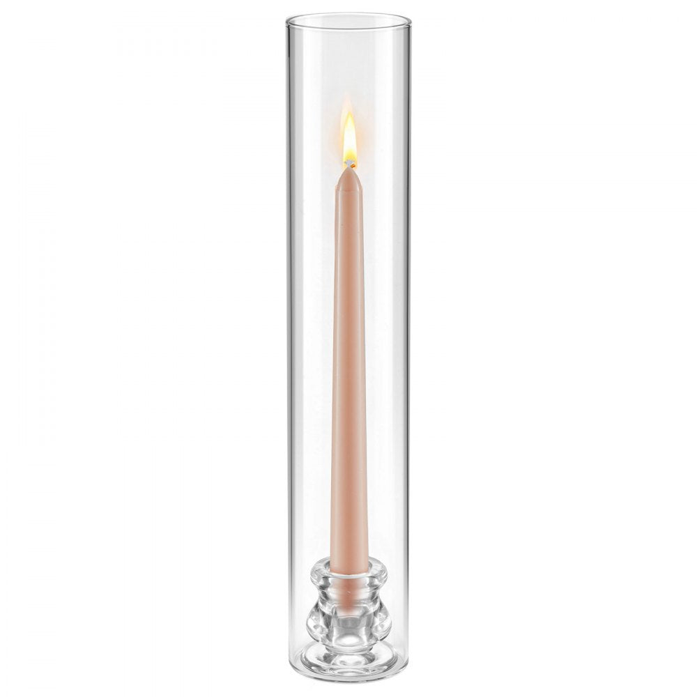 VEVOR Hurricane Candle Holders Set of 60, Φ2.56 x 13.78 in Tall Clear Glass Cylinder Candleholder Sleeve, High Borosilicate Glass, Wind Protection for Wedding, Table Centerpiece, Party, Home Decor