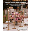 VEVOR Hurricane Candle Holders Set of 18, Gold Metal Stand with Clear Glass Cylinders, Elegant Tiered Centerpieces Wind Protection for Wedding, Table Centerpieces, Party, Home Decor, Modern Style
