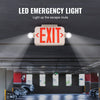 VEVOR LED Exit Sign with Emergency Lights, Two LED Adjustable Heads Emergency Exit Light with Battery Backup, Combo Red Letter Fire Exit Lighting, Commercial Exit Signs