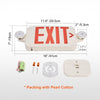 VEVOR LED Exit Sign with Emergency Lights, Two LED Adjustable Heads Emergency Exit Light with Battery Backup, Combo Red Letter Fire Exit Lighting, Commercial Exit Signs