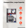 VEVOR Structured Media Enclosure 20-Inch In-Wall Box with Screw-On Cover, Cable Management Network Box, Cold-Rolled Steel, Recessed Electrical Wiring Cabinet, with Knockouts, Flush or Surface Mount