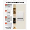 VEVOR Structured Media Enclosure 20-Inch In-Wall Box with Screw-On Cover, Cable Management Network Box, Cold-Rolled Steel, Recessed Electrical Wiring Cabinet, with Knockouts, Flush or Surface Mount