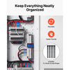 VEVOR Structured Media Enclosure 28-Inch Wiring Cabinet with Hinged Cover, In Wall Cable Management Network Box, Cold-Rolled Steel, Recessed Electrical Multi-Media Cabinet, Flush or Surface Mount