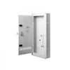 VEVOR Structured Media Enclosure 28-Inch Wiring Cabinet with Hinged Cover, In Wall Cable Management Network Box, Cold-Rolled Steel, Recessed Electrical Multi-Media Cabinet, Flush or Surface Mount