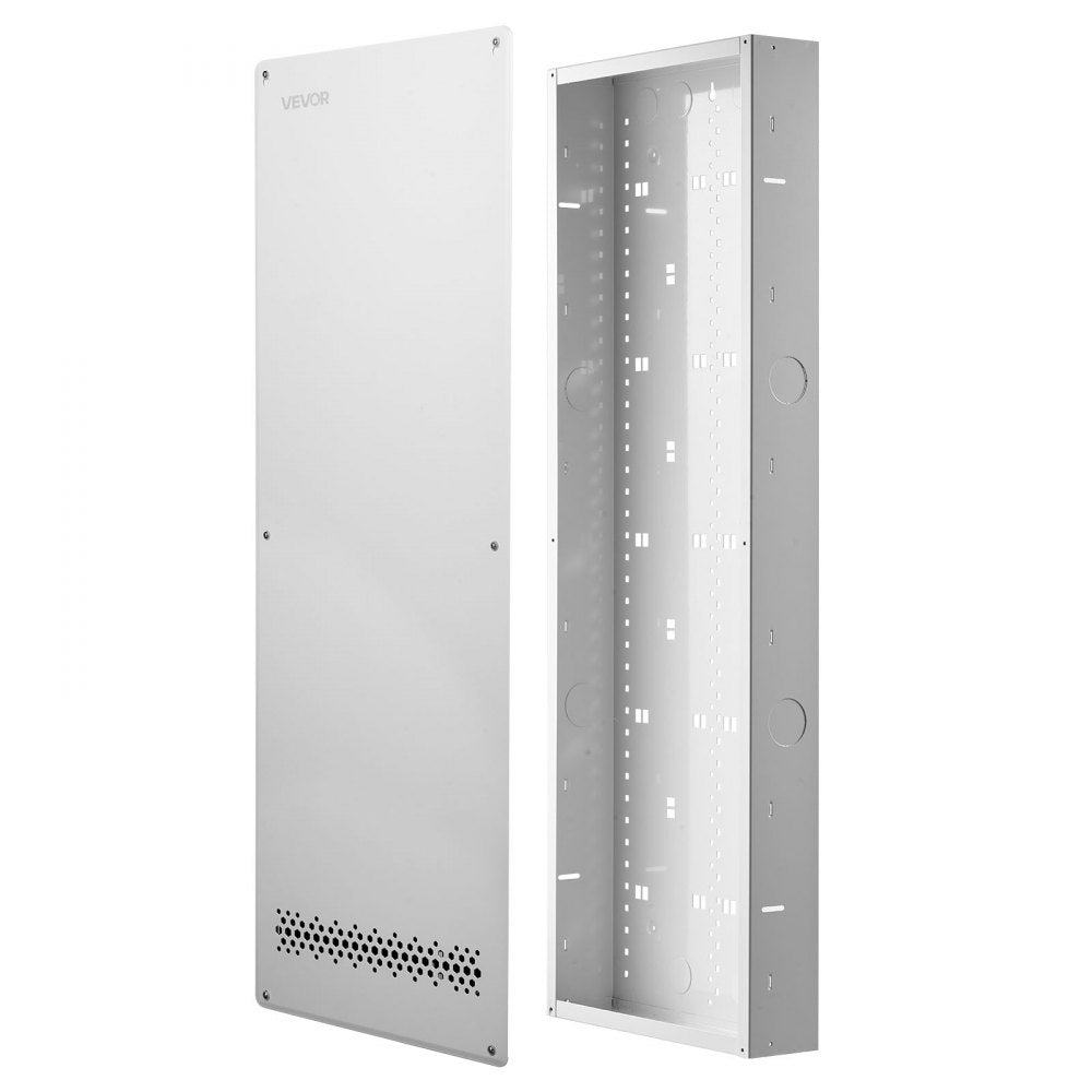 VEVOR Structured Media Enclosure 42-Inch In-Wall Box with Screw-On Cover, Cable Management Network Box, Cold-Rolled Steel, Recessed Electrical Wiring Cabinet, with Knockouts, Flush or Surface Mount