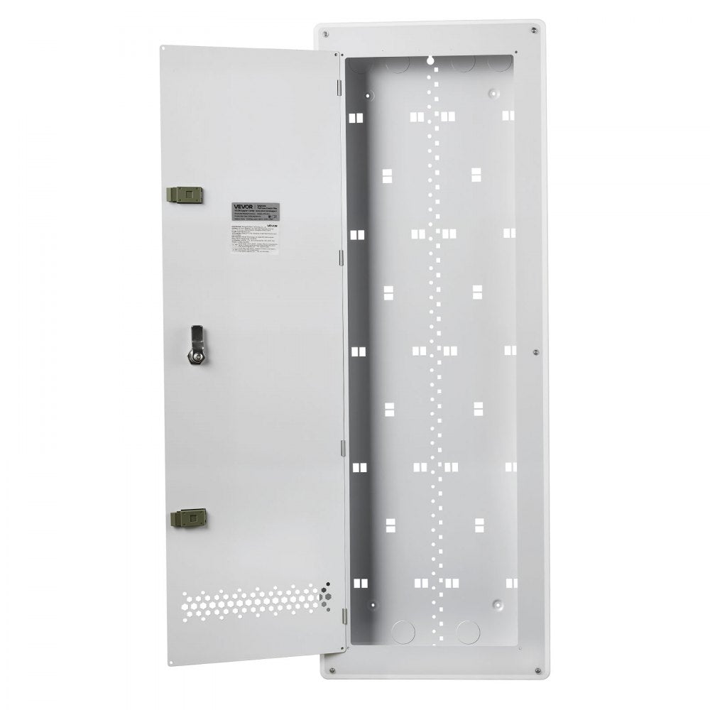 VEVOR Structured Media Enclosure 42-Inch Wiring Cabinet with Hinged Cover, In Wall Cable Management Network Box, Cold-Rolled Steel, Recessed Electrical Multi-Media Cabinet, Flush or Surface Mount