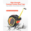VEVOR 2-in-1 Laser Tape Measure, 135Ft Rechargeable Laser Measurement Tool & 16Ft Measuring Tape with Magnetic, 4 Modes-Length, Area, Volume, Continuous,ft/in/m/ft+in Unit,for Outdoor,Decoration