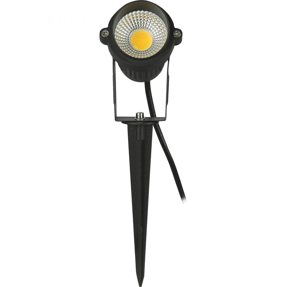 VEVOR Landscape Lighting, 6W Low Voltage LED Landscape Lights, IP66 Waterproof Landscape Spotlights Yard Lawn Garden Pathway Outdoor Lights 12V 24V 450LM Warm White 3000K (12 Pack with Connectors)