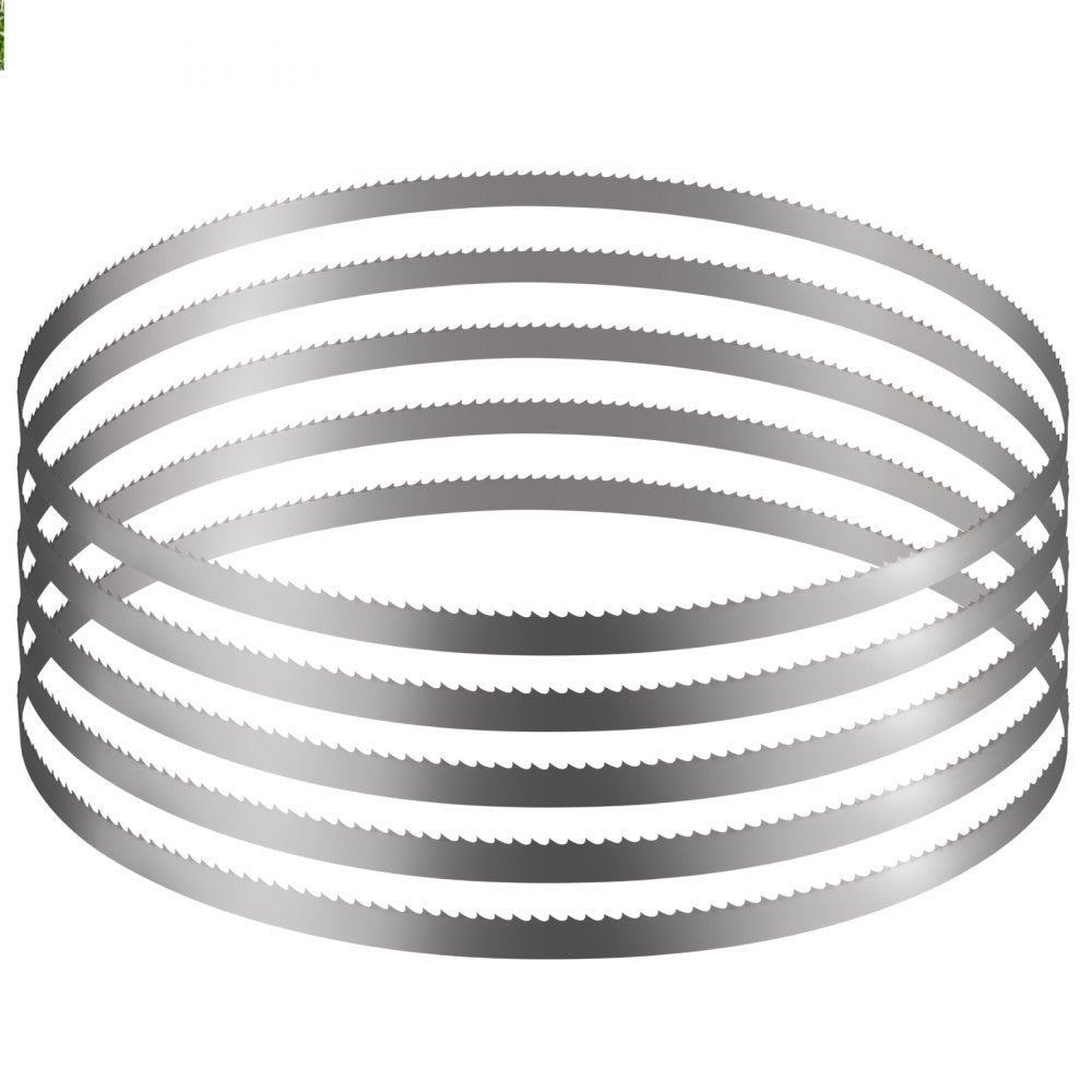 VEVOR Band Saw Blade, 51.2x0.63x0.02 inch, 5 PCS/Pack Meat Bandsaw Blades for Replacement, Carbon Steel Blade, Meat Cutting Blade Wrapped by Rust-Proof Paper, Fit for Commercial Bone Saw Machines