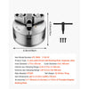 VEVOR 3-Jaw Lathe Chuck, 6 Inch (160 mm), Self-Centering Chuck with 1 1/2 in-8 Threaded Backing Plate, 0.12-5.71 in (3-145 mm) Clamping Range with T-wrench Screws, HT300 Material, for Wood Metal Lathe