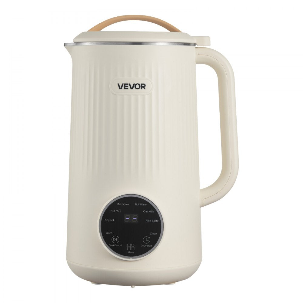 VEVOR 8-in-1 Nut Milk Maker, 34 oz Soy Milk Maker with 180W Blending, for Homemade Oat, Nut, Soy, Juice, Milkshake, Rice Cereal, Plant-Based Beverages with Self-Cleaning, Boil Water, 12-Hour Delay