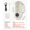 VEVOR 8-in-1 Nut Milk Maker, 41 oz Soy Milk Maker Machine with 10 Blades, for Homemade Oat, Nut, Soy, Juice, Milkshake, Rice Cereal, Plant-Based Beverages with Self-Cleaning, Boil Water, 12-Hour Delay