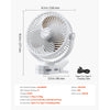 VEVOR Portable Clip Fan, Rechargeable Clip On Fan, USB Port with 3 Speeds & Circulation Mode, Strong Airflow Sturdy Clamp, Long Runtime for Desk, Golf Cart, Outdoor Camping Treadmill, Office, White