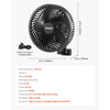 VEVOR Plant Fan, Grow Tent Clip On Fan Rechargeable, USB Port with 9 Speeds & Circulation Mode, Smart Control, Powerful Oscillating, Long Runtime for Hydroponics Circulation Cooling, Black, 1 Pack