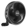 VEVOR Plant Fan, Grow Tent Clip On Fan Rechargeable, USB Port with 9 Speeds & Circulation Mode, Smart Control, Powerful Oscillating, Long Runtime for Hydroponics Circulation Cooling, Black, 1 Pack
