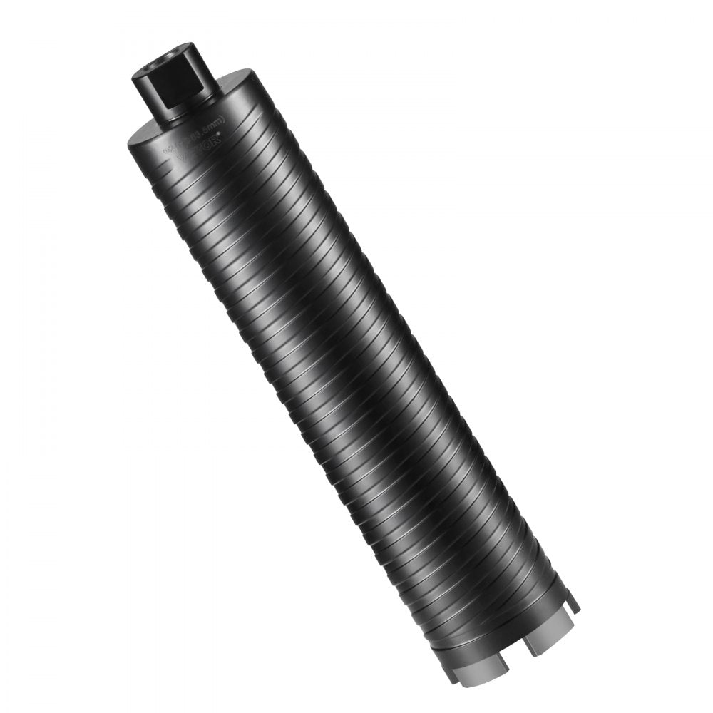 VEVOR Core Drill Bit, 2.5" Wet/Dry Diamond Core Drill Bits for Brick and Block, Concrete Core Drill Bit with Pilot Bit Adapter and Saw Blade, 9.5" Drilling Depth, 5/8"-11 Inner Thread, Laser Welding