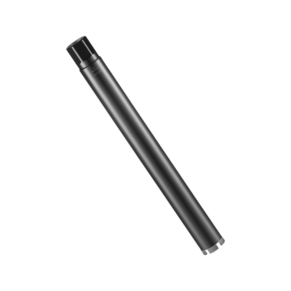 VEVOR Core Drill Bit, 2" Wet Diamond Core Drill Bits, 14" Drilling Depth Concrete Core Drill Bit with Saw Blade, 1-1/4"-7 Inner Thread, Laser Welding, Diamond Wet Coring Bit for Concrete Brick