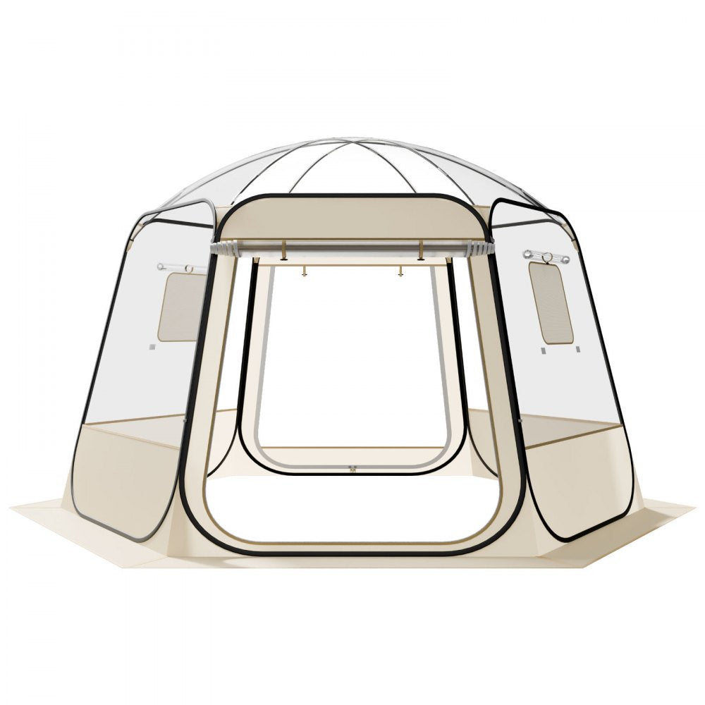 VEVOR Pop up Bubble Tent, 11 x 10.2 ft Waterproof & UV-Resistant, Clear Camping Tent Shelter, Outdoor Garden Dome Igloo Tents with Windows, 540° Panoramic View, for 8-10 Persons Patio Backyard