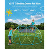 VEVOR Climbing Dome, 10FT Geometric Dome Climber with Swing & Hammock, 1000LBS Loading Kid's Jungle Gym Playground, Easy-Assembly Outdoor Backyard Climbing Equipment for Boys Girls 3 to 10 Years Old