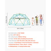 VEVOR Climbing Dome, 10FT Geometric Dome Climber with Swing & Hammock, 1000LBS Loading Kid's Jungle Gym Playground, Easy-Assembly Outdoor Backyard Climbing Equipment for Boys Girls 3 to 10 Years Old