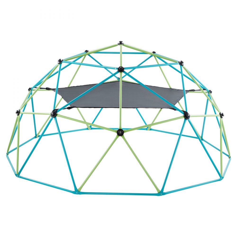 VEVOR Climbing Dome, 10FT Geometric Dome Climber with Swing & Hammock, 1000LBS Loading Kid's Jungle Gym Playground, Easy-Assembly Outdoor Backyard Climbing Equipment for Boys Girls 3 to 10 Years Old