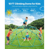 VEVOR Climbing Dome, 10FT Geometric Dome Climber with Saucer Swing, 1000LBS Loading Kid's Jungle Gym Playground, Easy-Assembly Outdoor Backyard Climbing Equipment for Boys Girls 3 to 10 Years Old