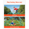 VEVOR Climbing Dome, 10FT Geometric Dome Climber with Saucer Swing, 1000LBS Loading Kid's Jungle Gym Playground, Easy-Assembly Outdoor Backyard Climbing Equipment for Boys Girls 3 to 10 Years Old