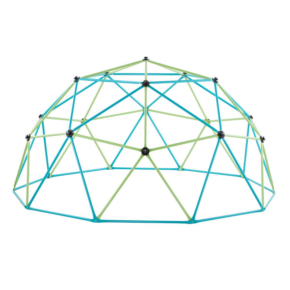 VEVOR Climbing Dome, 10FT Geometric Dome Climber with Saucer Swing, 1000LBS Loading Kid's Jungle Gym Playground, Easy-Assembly Outdoor Backyard Climbing Equipment for Boys Girls 3 to 10 Years Old