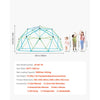 VEVOR Climbing Dome, 10FT Geometric Dome Climber for Kids, 1000LBS Loading Jungle Gym Playground with Octopus Net & 2 Basketballs, Easy-Assembly Outdoor Backyard Climbing Toys - Gift for Boys Girls