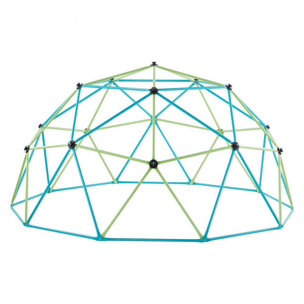 VEVOR Climbing Dome, 10FT Geometric Dome Climber for Kids, 1000LBS Loading Jungle Gym Playground with Octopus Net & 2 Basketballs, Easy-Assembly Outdoor Backyard Climbing Toys - Gift for Boys Girls