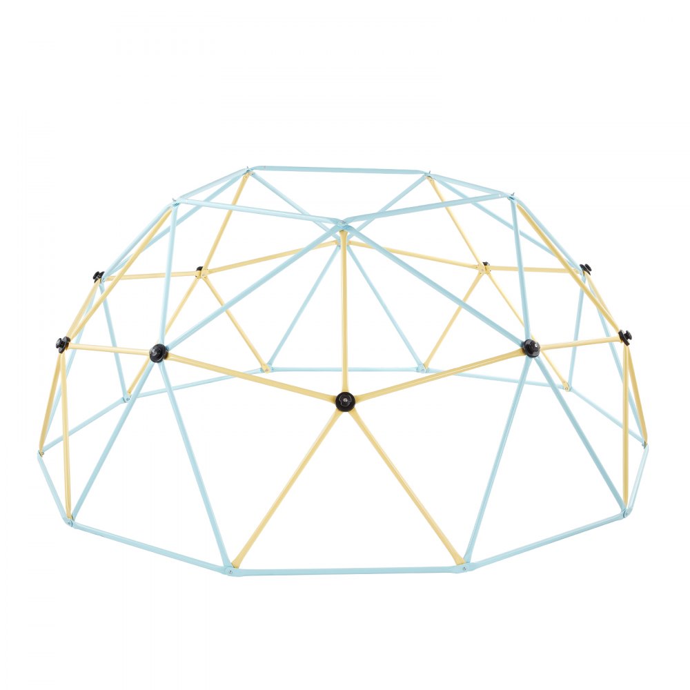 VEVOR Climbing Dome, 10FT Geometric Dome Climber, 1000LBS Loading Jungle Gym Playground with 2 Basketballs & Octopus Net, Easy-Assembly Outdoor Backyard Climbing Equipment for Kids 3 to 10 Years Old