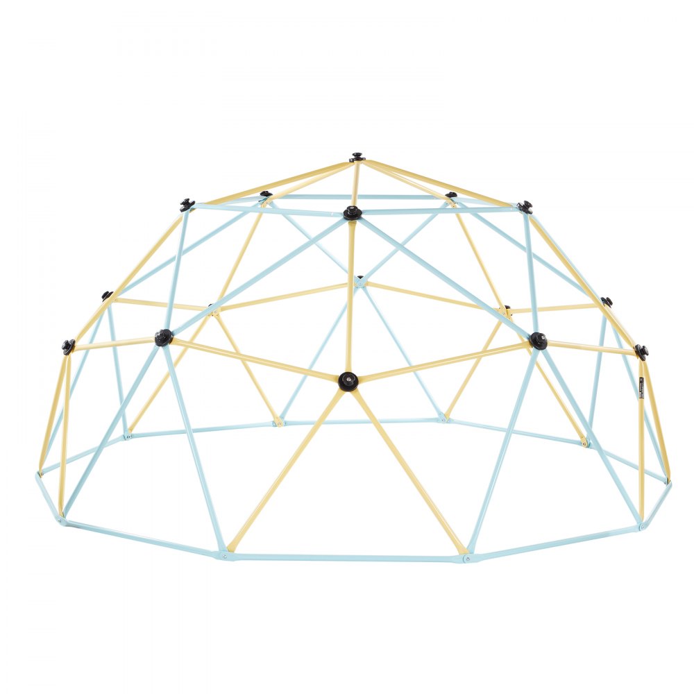 VEVOR Climbing Dome, 10FT Geometric Dome Climber, 1000LBS Loading Jungle Gym Playground with 2 Basketballs & Octopus Net, Easy-Assembly Outdoor Backyard Climbing Equipment for Kids 3 to 10 Years Old